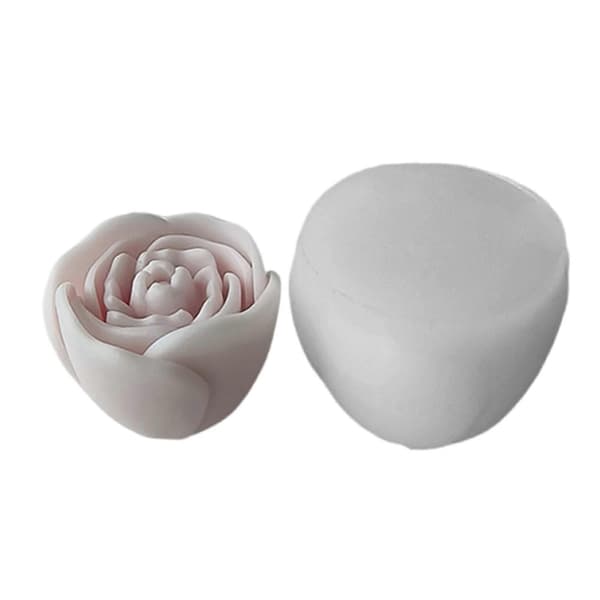 Solid silikonform for stearinlys med elegante peondesign, motetilbehør for bryllup og hjemmedekorasjon