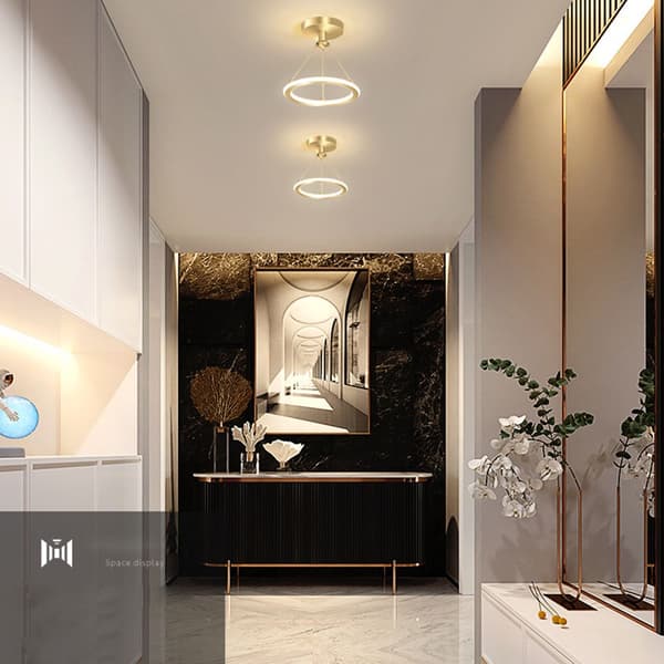 Moderne Pendellampe Guldstanglampe LED-loftlamper