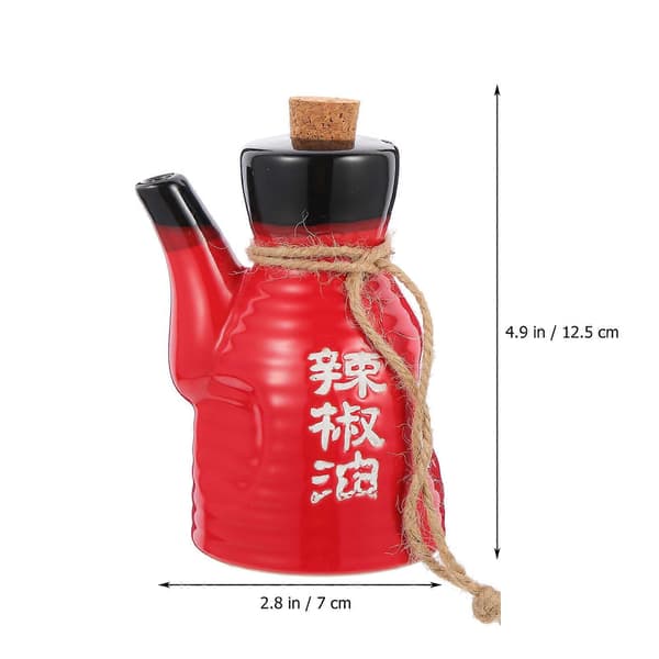 Keramisk eddikdispenser i japansk stil, væskedispenser for oppbevaring