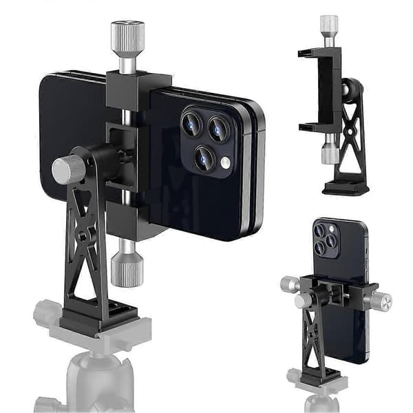 Metall telefonstativfeste med Arca Prot Cold Shoe 360° kulehode mobiltelefonstativadapter