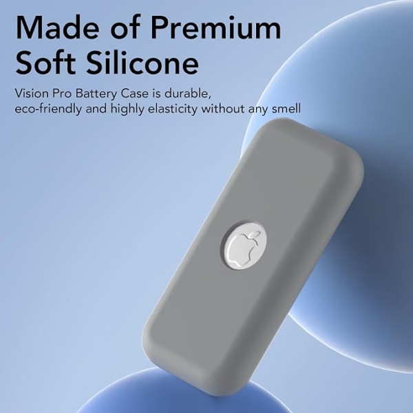 Kompatibel med Apple Vision Pro case, silikon Apple VR cover, anti-scratch, fallsäker mjukt case batteritillbehör (grå) Grey