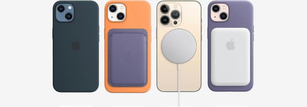 Läderfodral för iPhone 13 Mini med MagSafe Wisteria