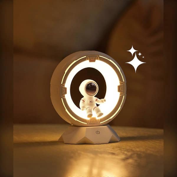 Astronaut Rechargeable Night Light Touch Controlled 4-Level Dimmable Lamp with 1200mAh Battery