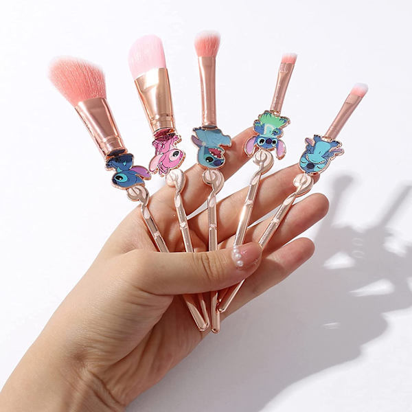 Stitch Makeup Brushes Set Interstellar Baby Anime Cartoon Tema Make Up Brush Set Kollektion Gaver til Unge Piger Kvinder