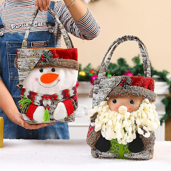 Shininglove Pose Candy Pose Julemand Elg Snemand Dukke Klud Tote Pose Julepynt Til Julegaver Gavepose-snemand