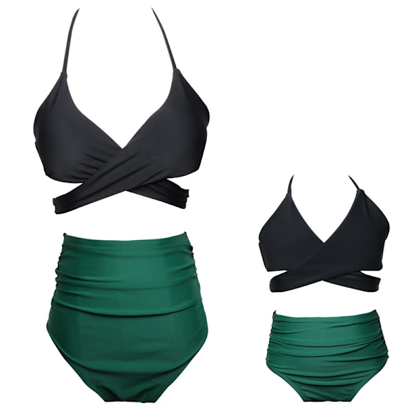 Dame, Jenter Todelt Volang Høy Midje Bikini Badeantrekk E 164