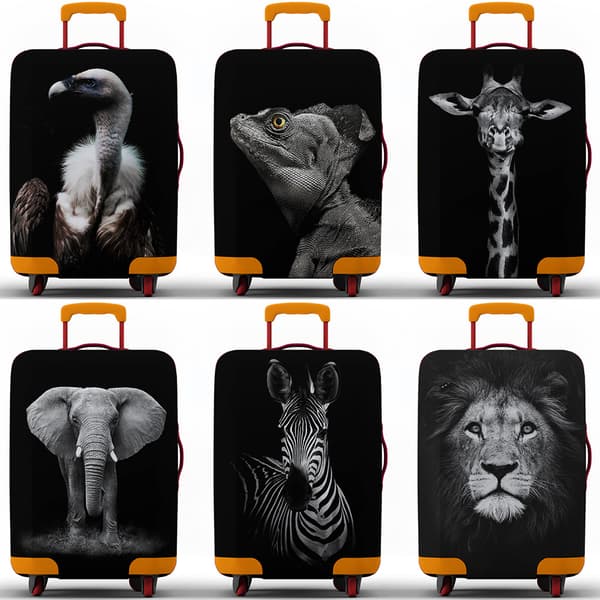 Luggage Protective Cover with Animal Print - Dustproof Suitcase Cover Bald Eagle Bald Eagle M