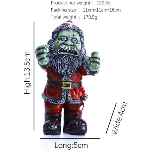 2 st Halloween-dekorationer, Gnome Zombie-staty, Gnome Zombie-staty, Trädgårdsstaty, Utomhus Halloween-dekorativt prydnad