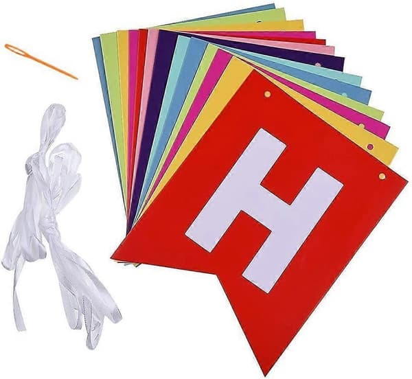 Fargerik gratulasjonsbanner vimpel
