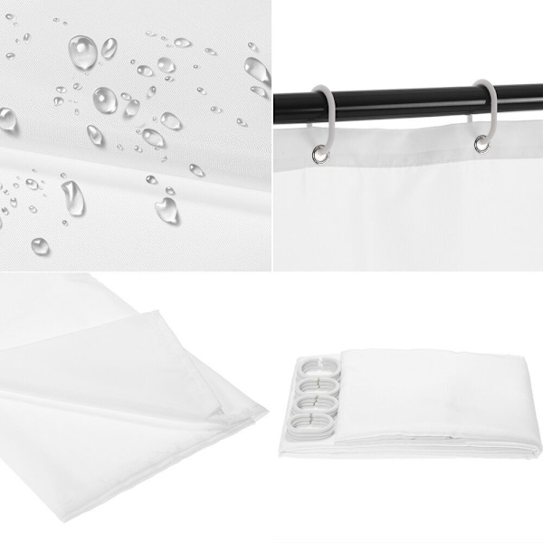 Simple Abstract Leaf Pattern Shower Curtain - 180*180cm