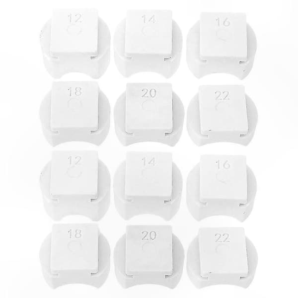 12 deler ringbøyeformer for smykkelaging, tilbehør til ringbøyer i plast, erstatningsverktøy for å lage ringer