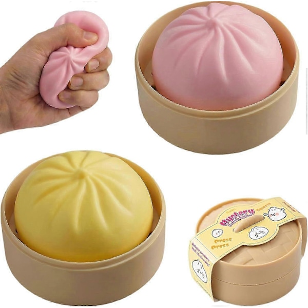2 STK Squishy Dumpling Mystery Dumpling Squishy, Dumplings Legetøj til Stresslindring