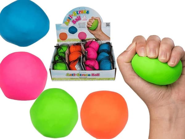 Squeezable and moldable stress ball fidget ball squeeze neon colors Rosa