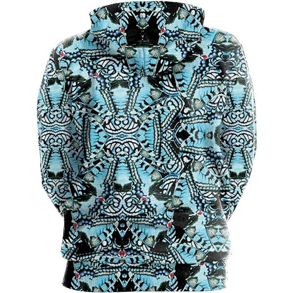 Herre Langærmet Hoodie Halloween Sjov Crew Neck Sweatshirt med Kængurulomme Jul Flerfarvet 3D Print Jumper Sweater（Størrelse：M） Style16 M