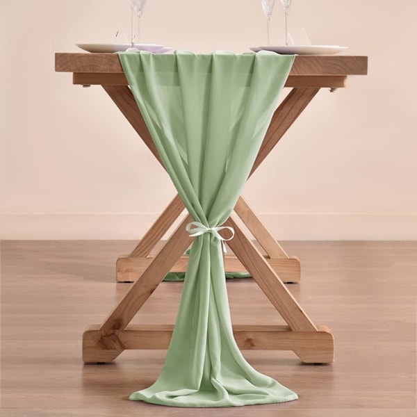 10ft Terrakotta Chiffon Bordsløper 29x120 Tommer Brylløpsløper Tynn Thanksgiving Jul Brudedusj Dekorasjoner