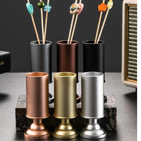 Minimalistisk aluminium tandstikkerholder — stor åbning og elegant bordtilbehør
