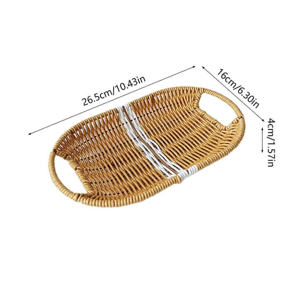 Bekväma mathållare Effektiva ovala korgar i rottingväv Elegant matpresentation och serveringsbricka liten