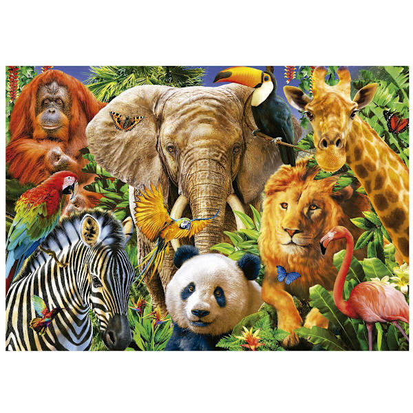 Educa Wild Animal Collage Puslespill 500 biter multifärg multicolor