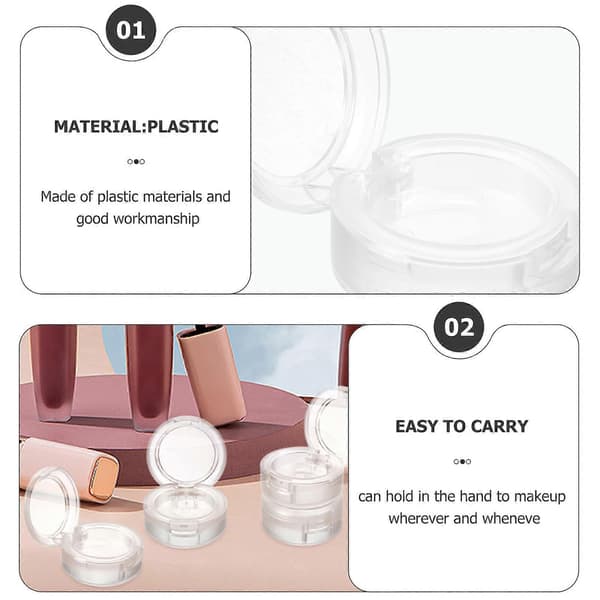 12 st transparenta ögonskuggspaletter i plast för liten kosmetikaförvaring