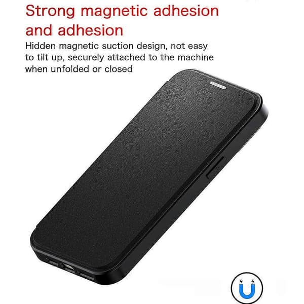 Magnetic PU Leather Wallet Case Compatible with iPhone 17 Pro Max with RFID Blocking
