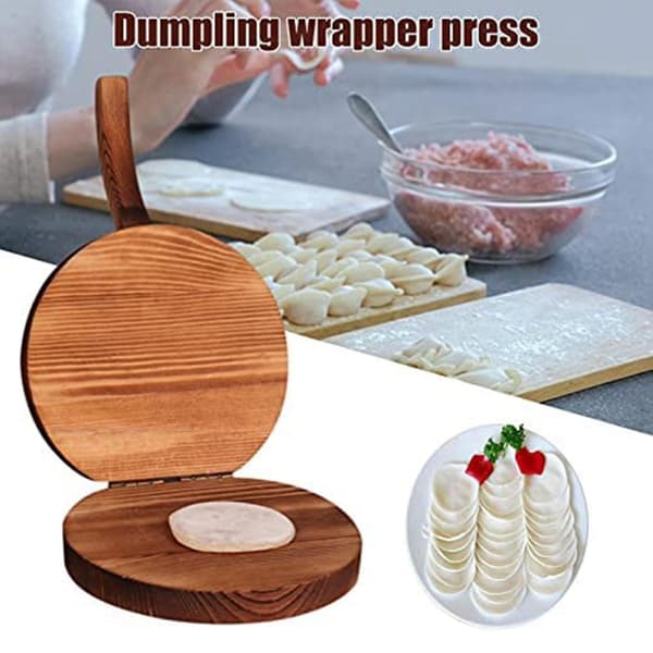 Presset dumpling-indpakning, træ-tortillapresse, pandekageform