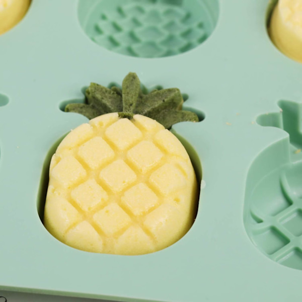 8-hulls silikonform ananas, morsom ananas isbitbrett, sjokolade, godteri, fargestifter, keto-fettbomber, kakedekorering