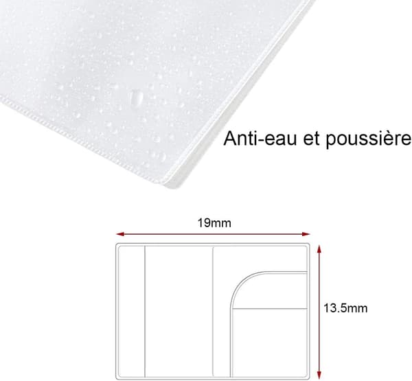 Transparent passfodral, 6 st klara passfodral, passfodral, transparent plastpassfodral, passfodral för pass i standardstorlek