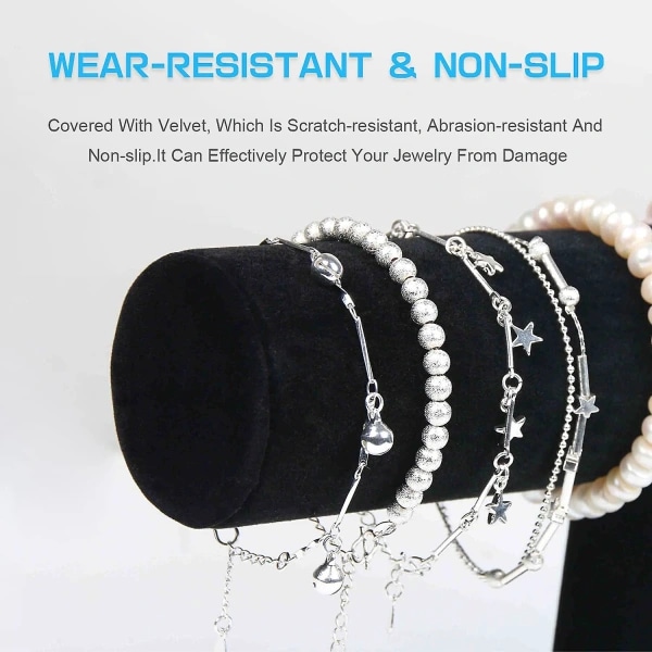 Armbandshållare, Klockhållare, Sammetsarmbandspresentation, T-formad Displayhållare för Smycken Armband Klocka Rose red