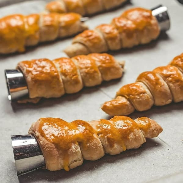 10 stk. Flødehorn Formere Flødehorn Formesæt i Rustfrit Stål - Kegleforme