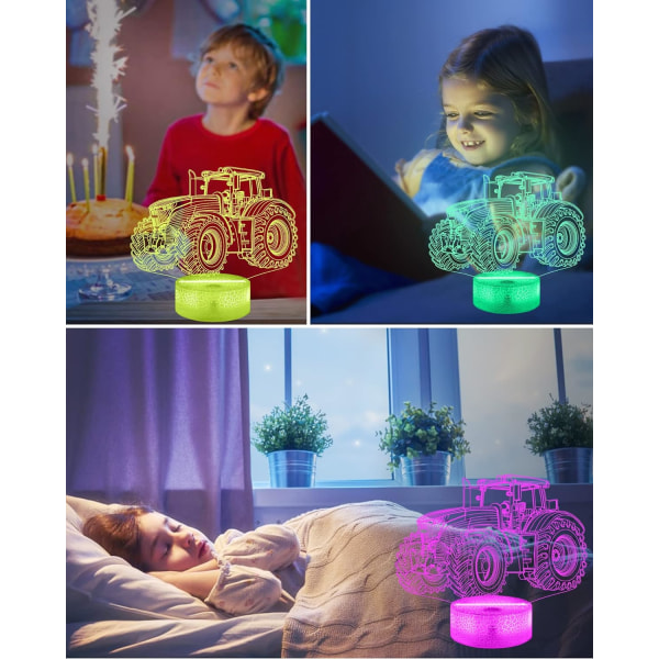 Hologram Controller 3D Nattlampa för Barn, 16 Färger & Fjärrkontroll Dimmer Kontroll Pojke Flicka Videospel Rum Tillbehör som Jul Födelsedagspresent till Barn