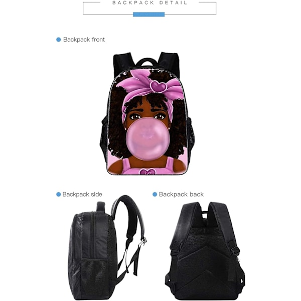 Tyttöjen 3-in-1-reppu, koululaukku, rinkka, olkalaukku, kynäkotelo, A-10, reput