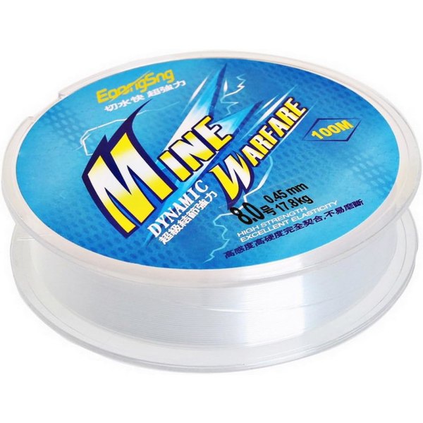 Klar fiskelina, nylon monofilament fiskewire stark fluglinjebackning hantverk DIY-verktyg