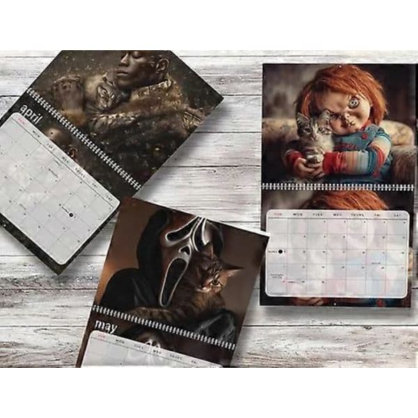 2026 Halloween Horrorfilm & Katte Vægkalender, Horror-tema Kattekalender