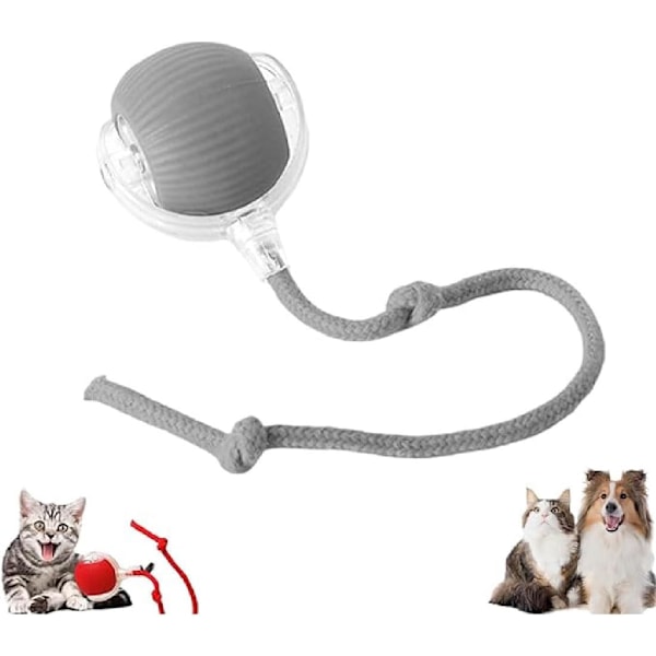 2024 Smart Cat Ball Toys Automatisk Rullende Ball Elektrisk Katteleketøy Selvkontroll Interaktiv Katt Hund Gray