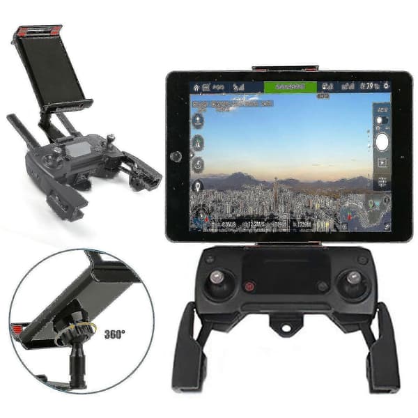 4\"-12\" Justerbar Tablet Telefonholderbeslag til DJI Mavic Pro/Spark Drone Controller Forlængerbeslag