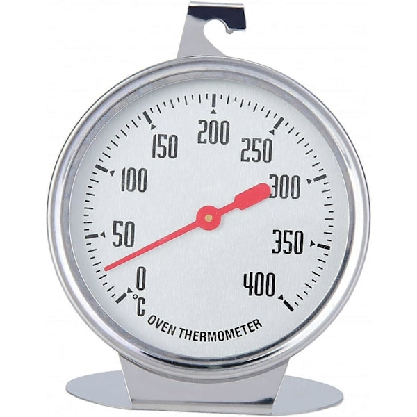 Ovnstermometer, temperaturmåler umiddelbar avlesningstermometer rustfritt stål sonde med krok