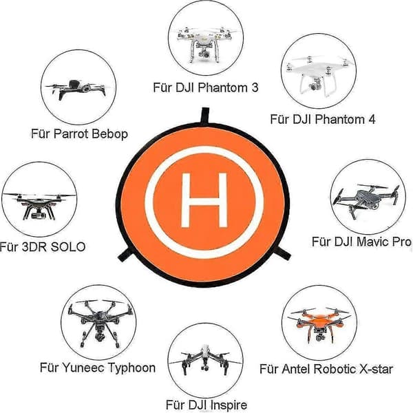 Drone Landing Pad, 75cm/29.52in Universal Luminous Foldable Helipad, Waterproof Foldable Landing Pad Drone Accessories 55cm