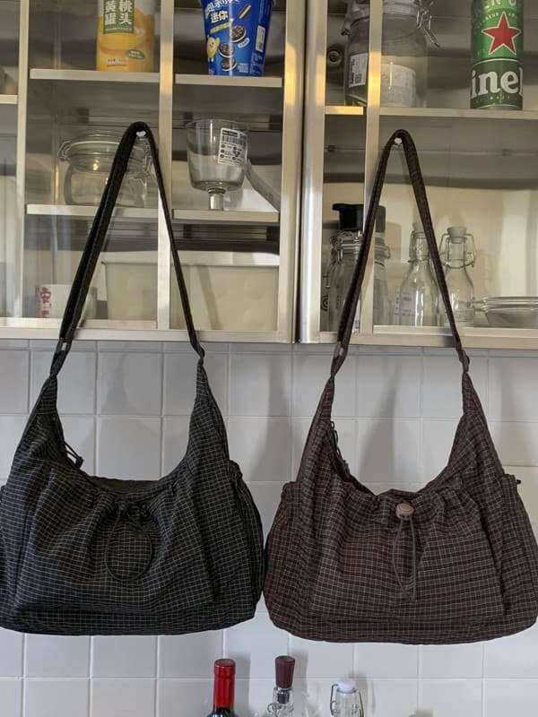 Large Capacity Shoulder Bag 2025 Autumn New Solid Color Nylon Crossbody Bag Casual Solid Color Canvas Bag