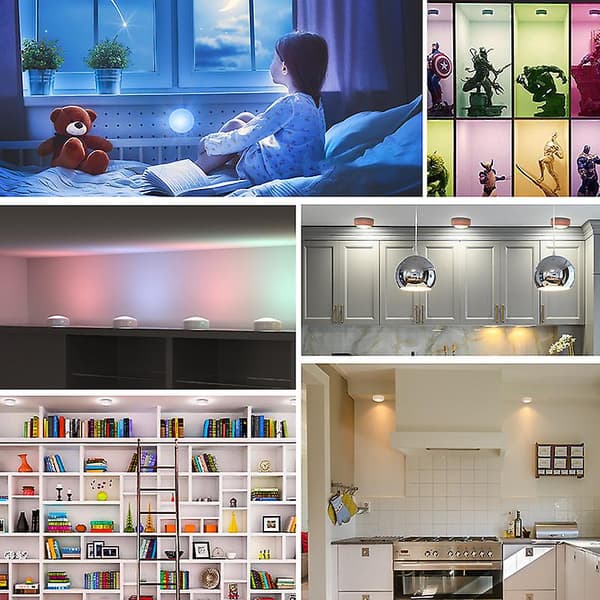 Cabinet LED Light Festival Lights with Remote Control 3 Lamps, 1 Remote Control
