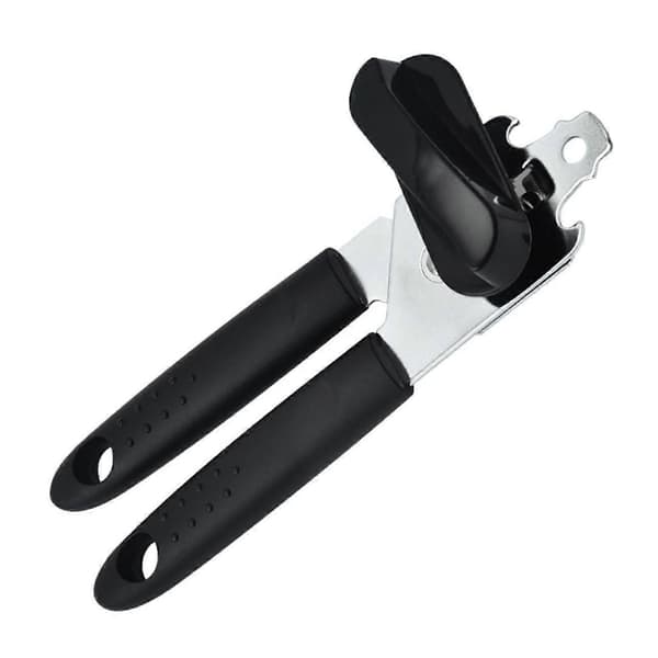 Manuel dåseåbner og flaskeåbner i rustfrit stål med ergonomisk greb til nem brug i køkkenet