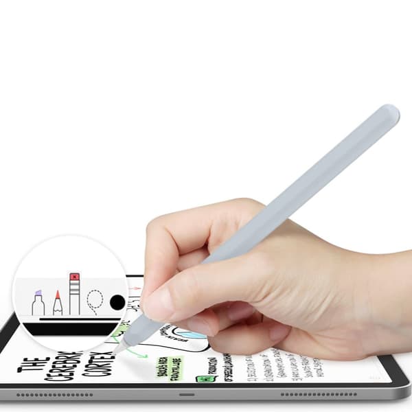 Stoyobe Blyantbeskyttelse 2x etui for Apple Pencil 2 Deksel Overlegg Blyant rosa + lyseblå