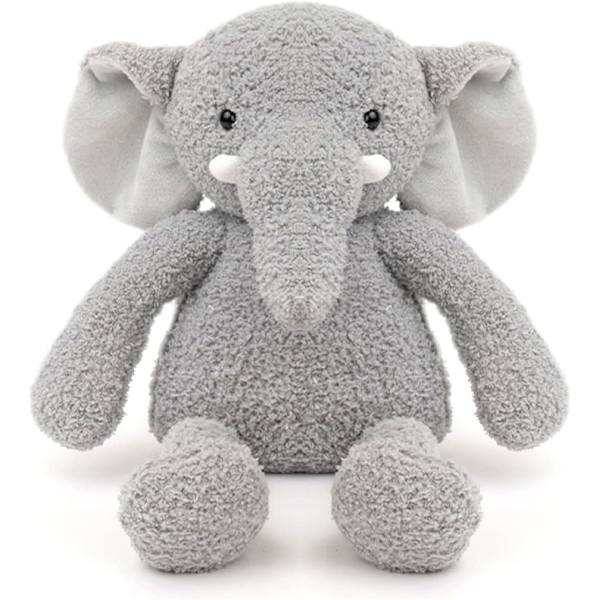 Fyldt elefant bamse sød  fyldt dyr dukke grå fyldt dyr blødt legetøj bamse gaver til børn kæreste(15 tommer)