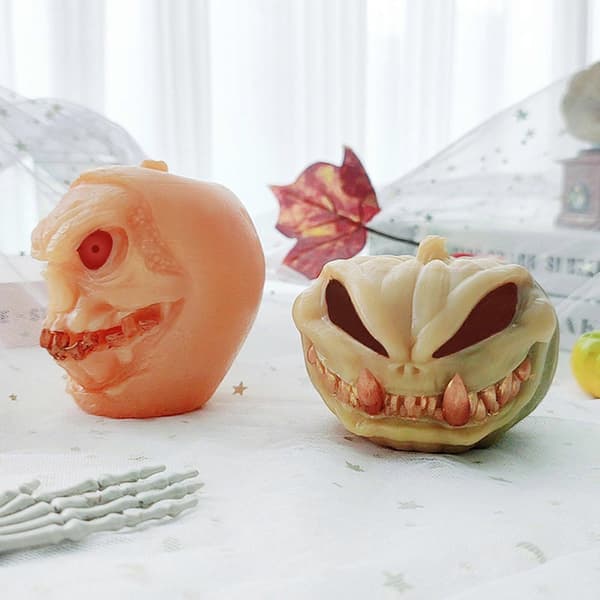 Halloween-lysform til fremstilling af lys, sæbe, gips til Halloween-festpynt, non-stick, nem at afforme