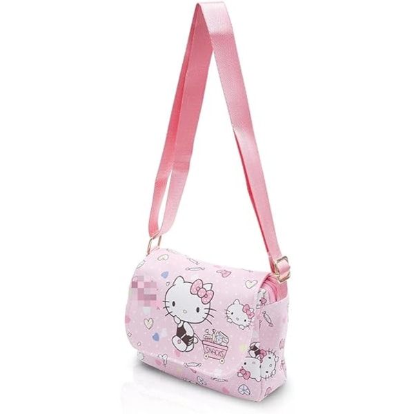 Tegneserie Kitty pung med snor Kawaii Kitty Crossbody tasker mobiltelefon pung møntpung til piger kvinder