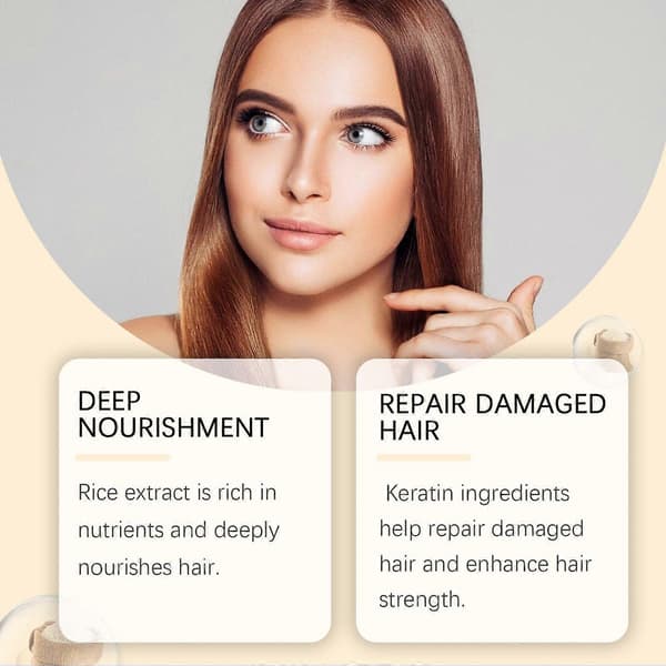 Hoegoa Risvård och Schampokit Keratin Reparation och Närande Hårvårdskit Slätt Hår 1PCS