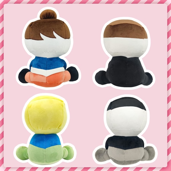 Blox Buddies Plys, 7,8\" Smuk Plys Dukke, Blox Buddies Noob Buddy Guest Buddy Bacon Buddy Bacon Girl Plushie Legetøj til Fans og Venner Gave