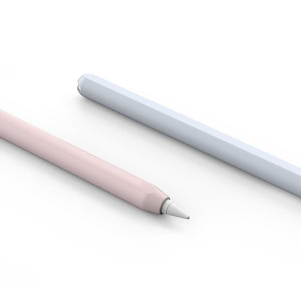 Stoyobe Blyantbeskyttelse 2x etui for Apple Pencil 2 Deksel Overlegg Blyant rosa + lyseblå