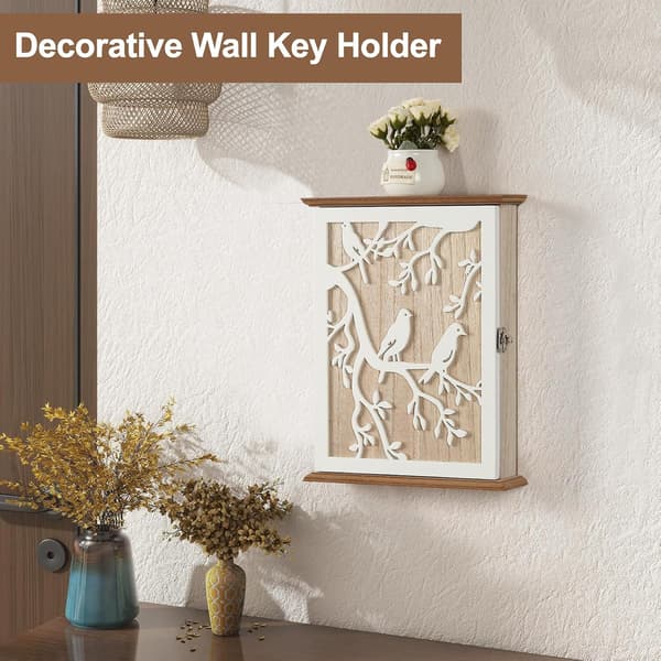 Key Holder for Wall, Key Holder Wall Mount, Key Hooks Hanging Key Rack Wall Key Holder, Wooden Key Hanger Wall Mount