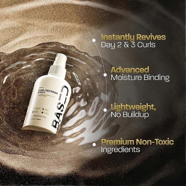 BASED Leave-In Balsam / Curl RefreshSpray 200ml til Alle Hårtyper Glatter Frizz ud Curl RefreshSpray