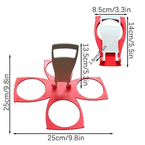 3/4 Pint Sammenklappelig Kopholder Multifunktionelle Plastikkruskroge til Papirkopper Blue 1pcs